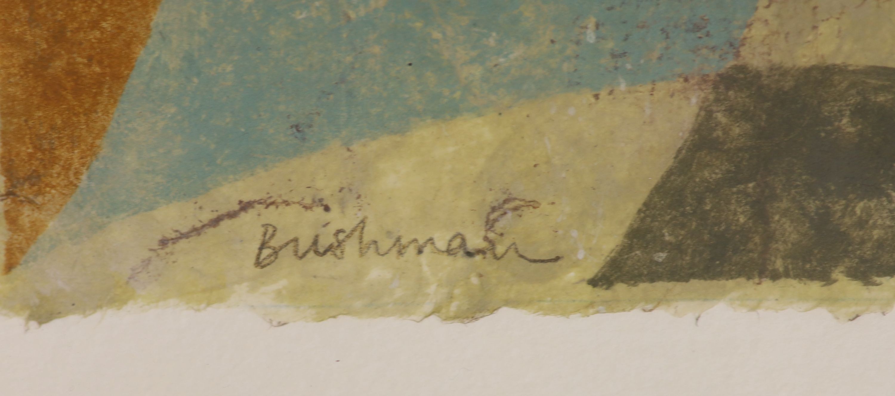 Sarah Bushman (Contemporary), mixed media, 'In the mouth of the wind', signed, 1996 label verso, 31 x 23cm